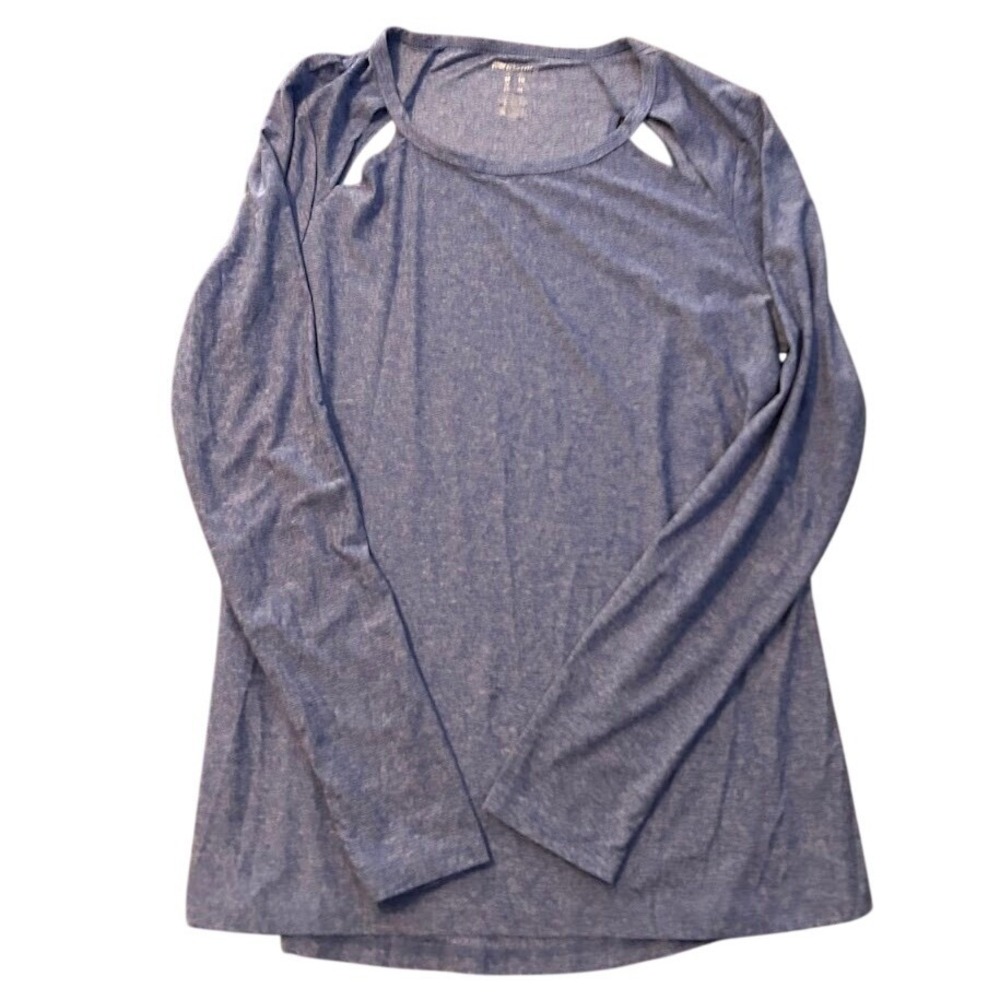 Marika Womens Blue Space Dye Long Sleeve Activewear Top KLT1523T M - Picture 1 of 6